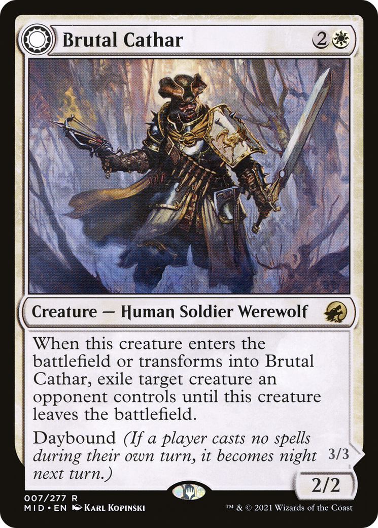 Brutal Cathar - Innistrad: Midnight Hunt: (Double Faced Transform)