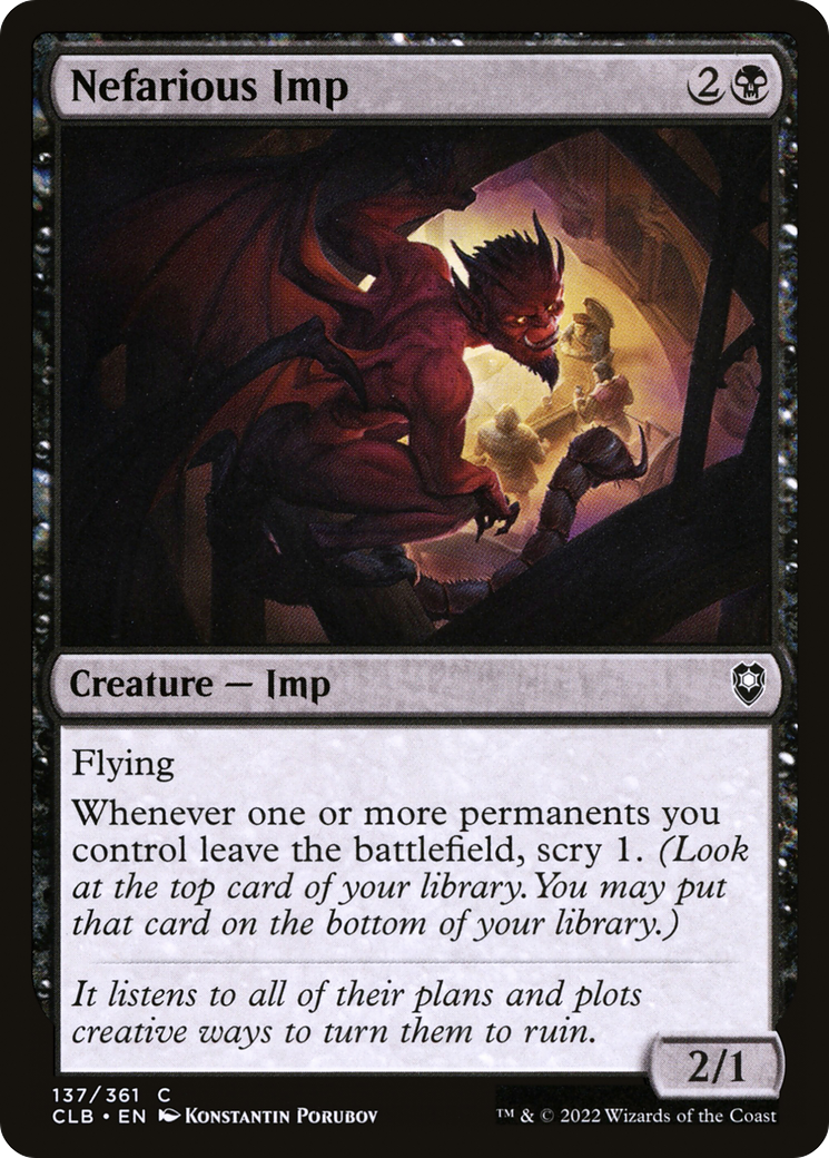 Nefarious Imp - [Commander Legends: Battle for Baldur's Gate]