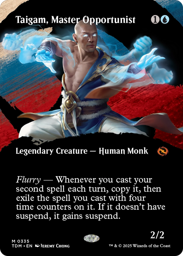 Taigam, Master Opportunist (Borderless) - [Tarkir: Dragonstorm]: (Showcase)