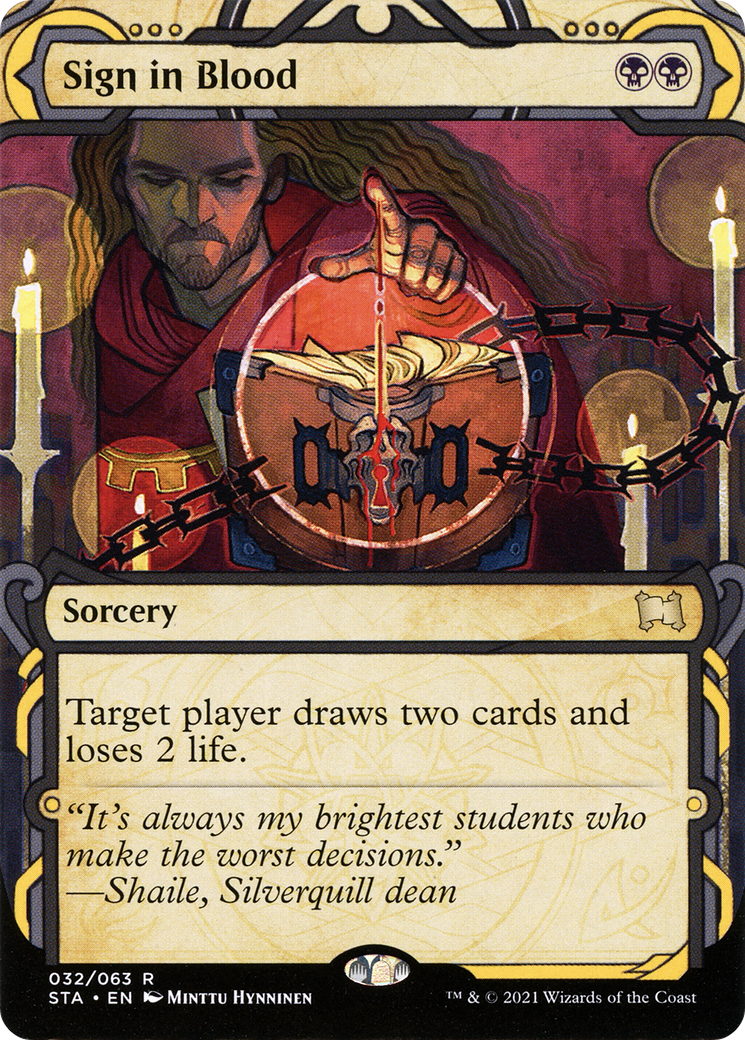 Sign in Blood - [Strixhaven Mystical Archive]: (Showcase) (Borderless)