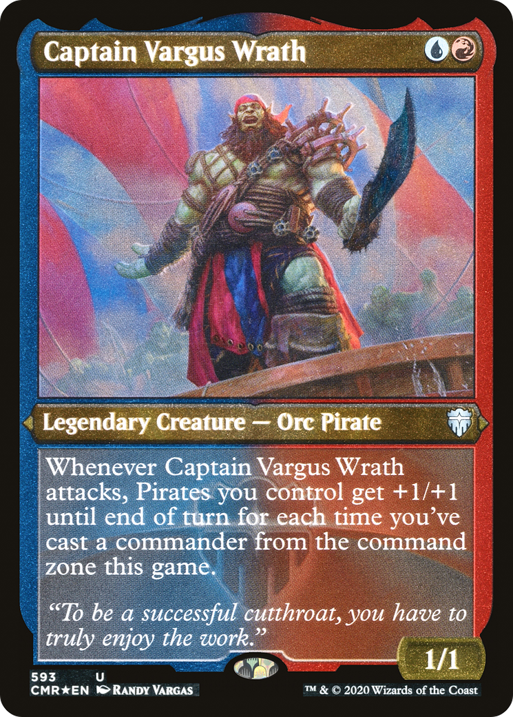 Captain Vargus Wrath (Foil Etched) - Commander Legends Foil