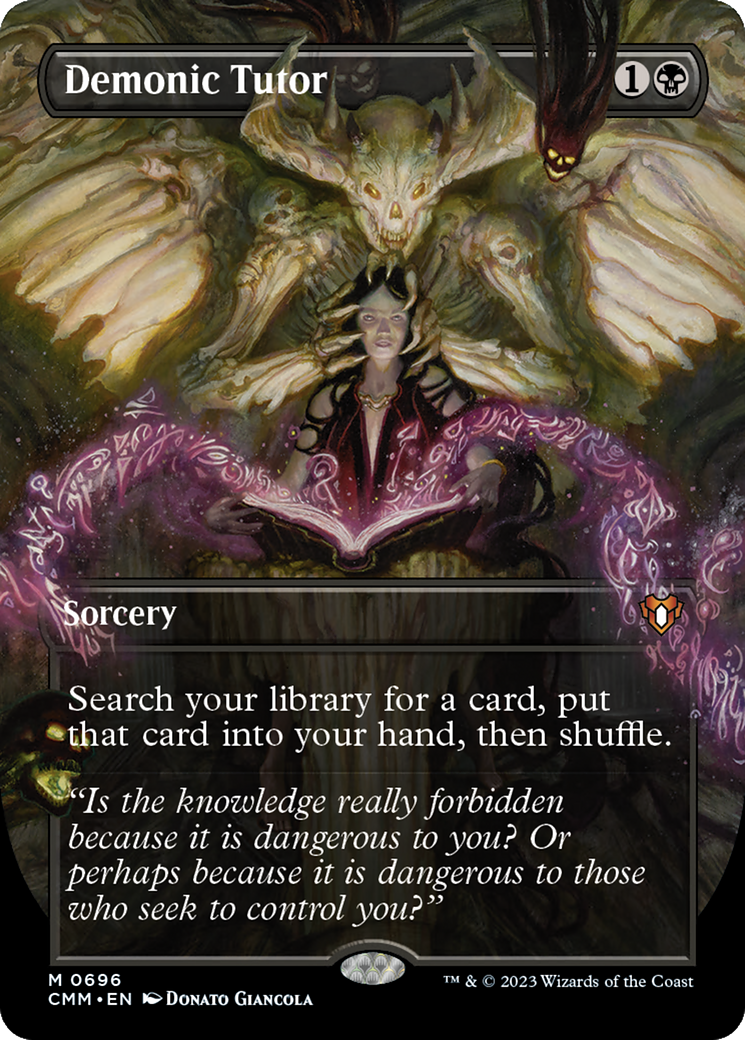Demonic Tutor (Borderless) - Commander Masters