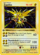 Zapdos  - Unlimited Holofoil Base Set Shadowless - Holo Rare