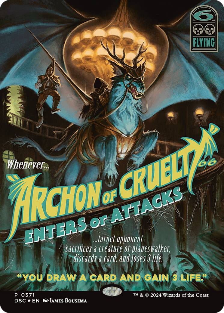 Archon of Cruelty (Showcase) - Duskmourn: House of Horror Commander (Borderless) Foil