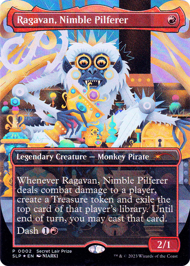 Ragavan, Nimble Pilferer (Borderless) [Secret Lair Showdown] Foil