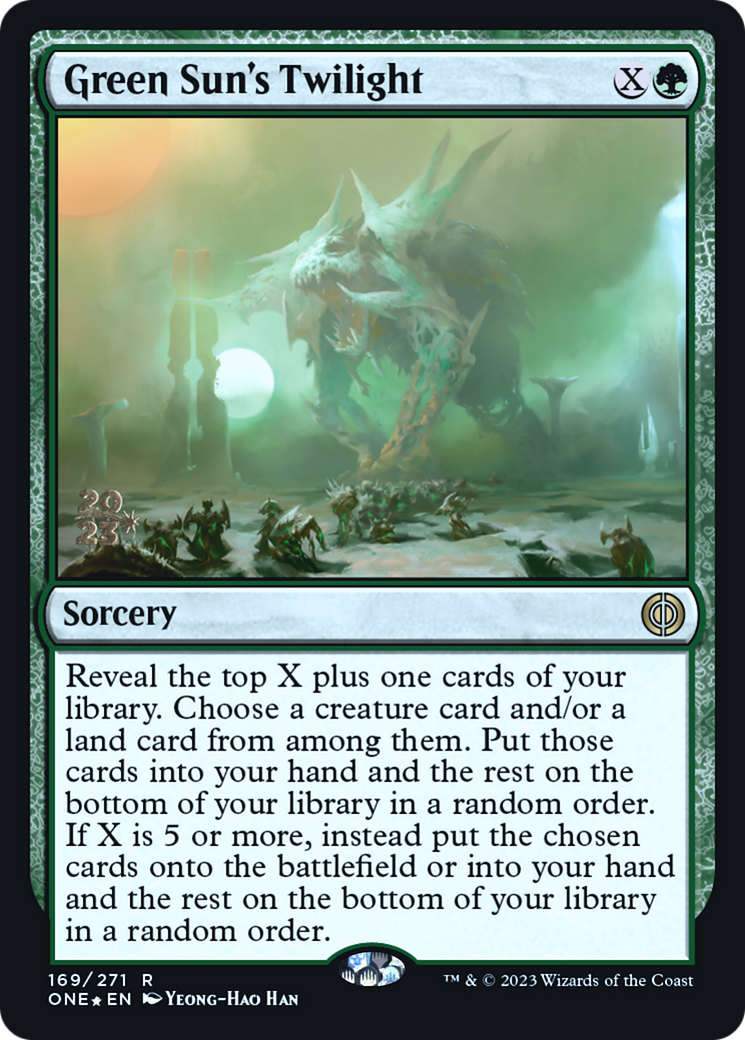 Green Sun's Twilight [Phyrexia: All Will Be One Promos] Foil