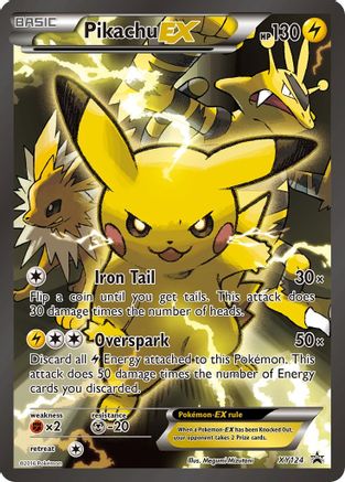 shiny pikachu pokemon card Pikachu EX (XY124) [XY: Black Star Promos]