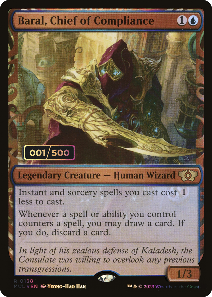 Baral, Chief of Compliance (Serial Numbered) - Multiverse Legends: (Showcase) Foil