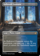 Hallowed Fountain (Borderless) [Ravnica: Clue Edition] Foil