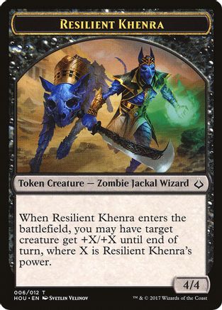 Resilient Khenra // Cat Double-Sided Token [Hour of Devastation]