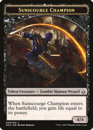 Sunscourge Champion // Cat Double-Sided Token [Hour of Devastation]