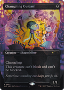 Changeling Outcast (Rainbow Foil) [Secret Lair Drop] (Borderless) Foil