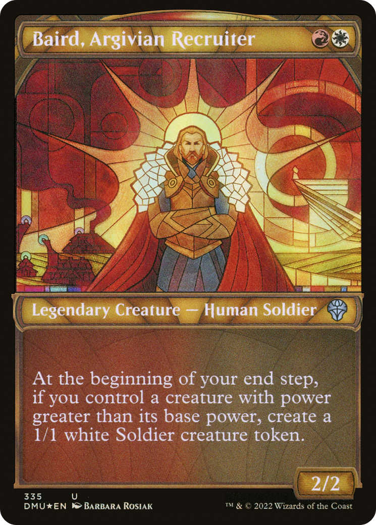 Baird, Argivian Recruiter (Textured Foil) - Dominaria United: (Showcase) Foil