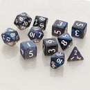 Jet Black Eclipse Acrylic RPG Dice Set (11ct)