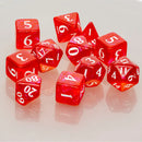 Apple Red Eclipse Acrylic RPG Dice Set (11ct)
