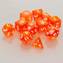 Pumpkin Orange Eclipse Acrylic RPG Dice Set (11ct)