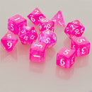 Hot Pink Eclipse Acrylic RPG Dice Set (11ct)
