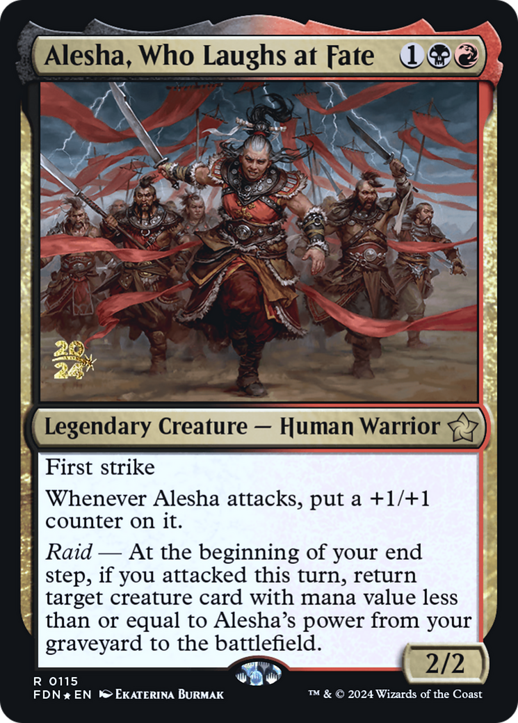Alesha, Who Laughs at Fate - Foundations Promos Foil