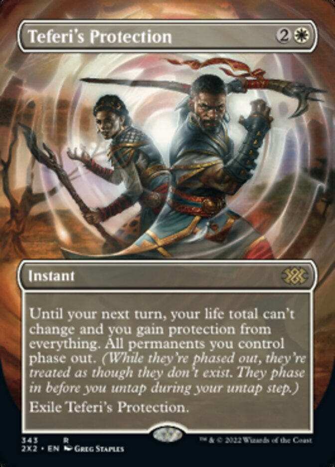 Teferi's Protection (Borderless Alternate Art) [Double Masters 2022]