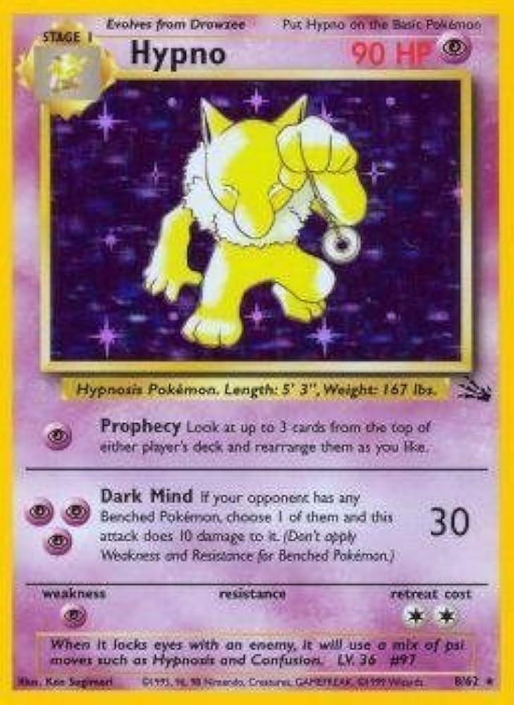 Hypno (8) (8) 008 [Fossil]  - Unlimited Holofoil