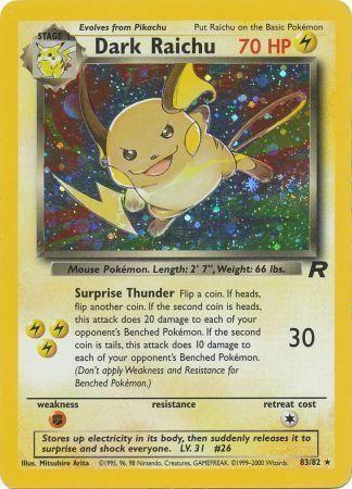 Dark Raichu 083 [Team Rocket]  - Unlimited Holofoil