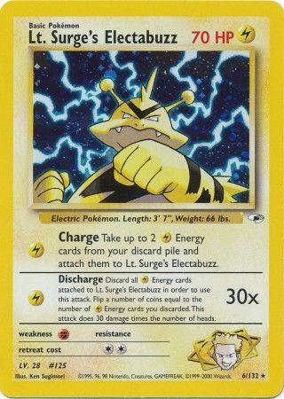 Lt. Surge's Electabuzz (6) (6) 006 [Gym Heroes]  - Unlimited Holofoil