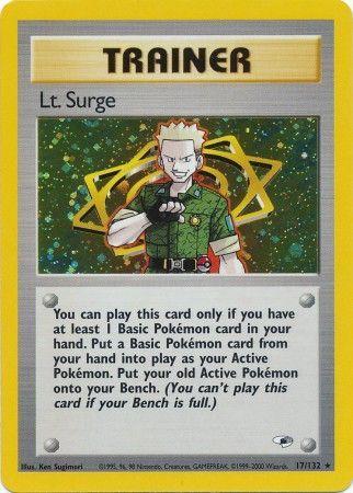 Lt. Surge (17) (17) 017/132 [Gym Heroes]  - Unlimited Holofoil