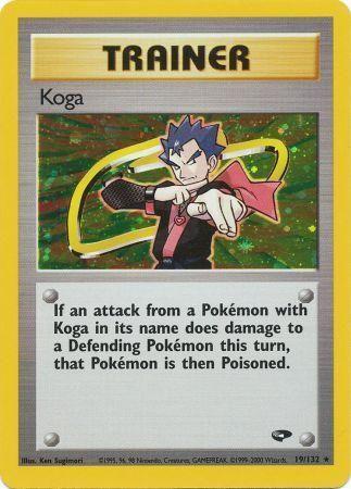 Koga (19) (19) 019/132 [Gym Challenge]  - Unlimited Holofoil