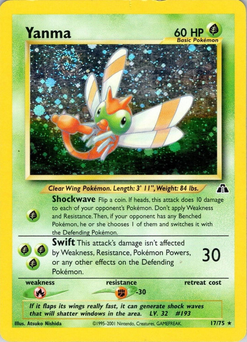 Yanma (17)/75  - Unlimited Holofoil Neo Discovery - Holo Rare