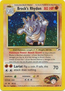Brock's Rhydon 002  - Unlimited Holofoil Gym Heroes - Holo Rare