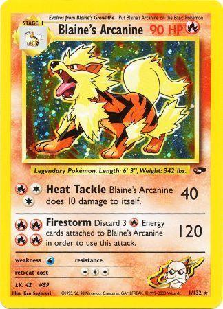 Blaine's Arcanine 001 [Gym Challenge]  - Unlimited Holofoil