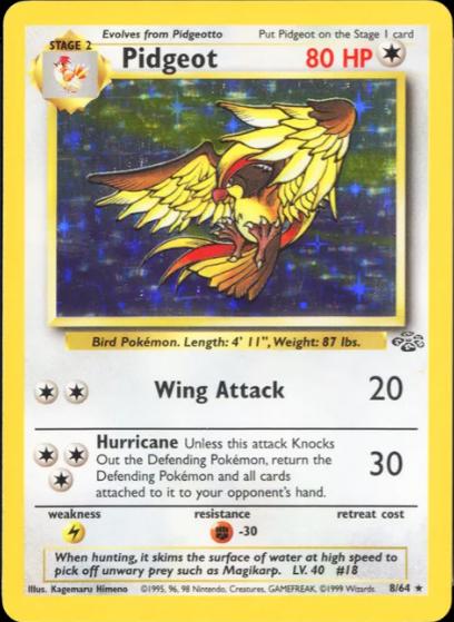 Pidgeot (8) (8) 008 [Jungle]  - Unlimited Holofoil