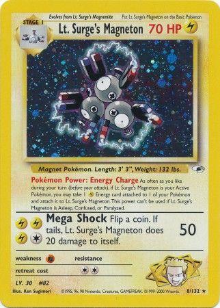 Lt. Surge's Magneton 008 [Gym Heroes]  - Unlimited Holofoil