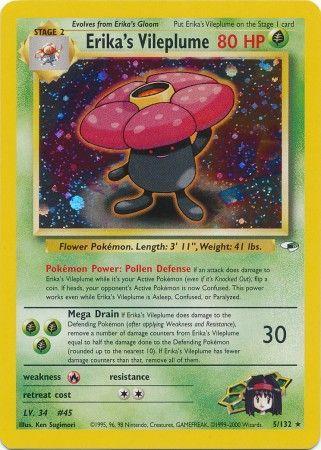 Erika's Vileplume 005 [Gym Heroes]  - Unlimited Holofoil