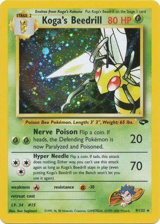Koga's Beedrill 009 [Gym Challenge]  - Unlimited Holofoil