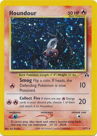 Houndour (5) [Neo Discovery]  - Unlimited Holofoil