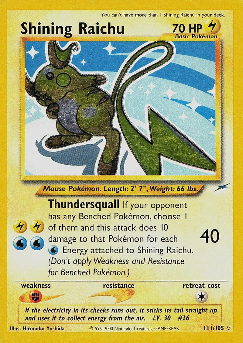 Shining Raichu [Neo Destiny]  - Unlimited Holofoil