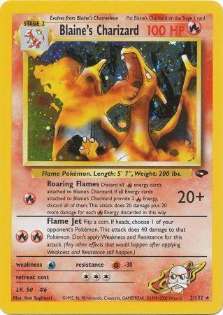 Blaine's Charizard/132 [Gym Challenge]  - Unlimited Holofoil