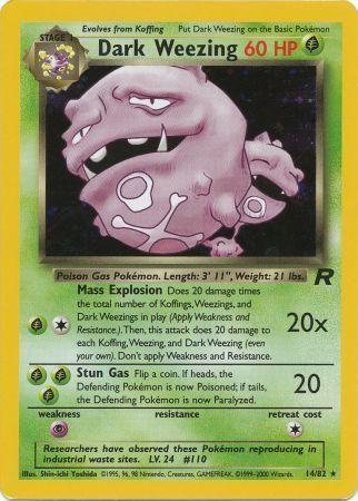 Dark Weezing (14) (14) 014 [Team Rocket]  - Unlimited Holofoil