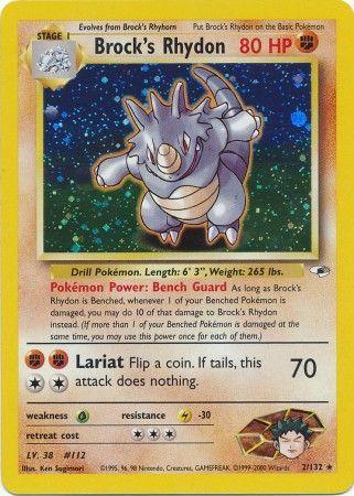 Brock's Rhydon 002 [Gym Heroes]  - Unlimited Holofoil