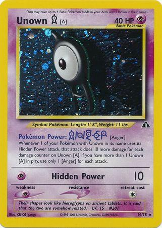 Unown [A] (14) (14) 014 [Neo Discovery]  - Unlimited Holofoil