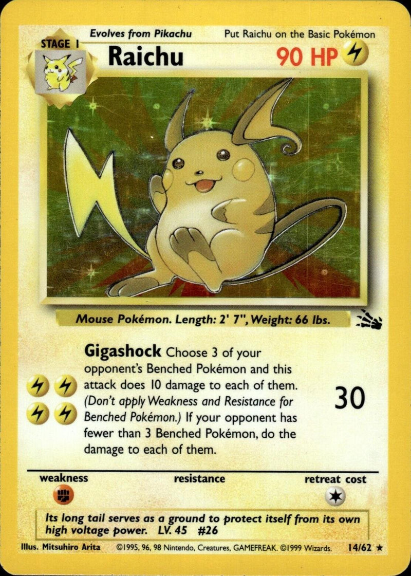 Raichu (14) (14) 014 [Fossil]  - Unlimited Holofoil