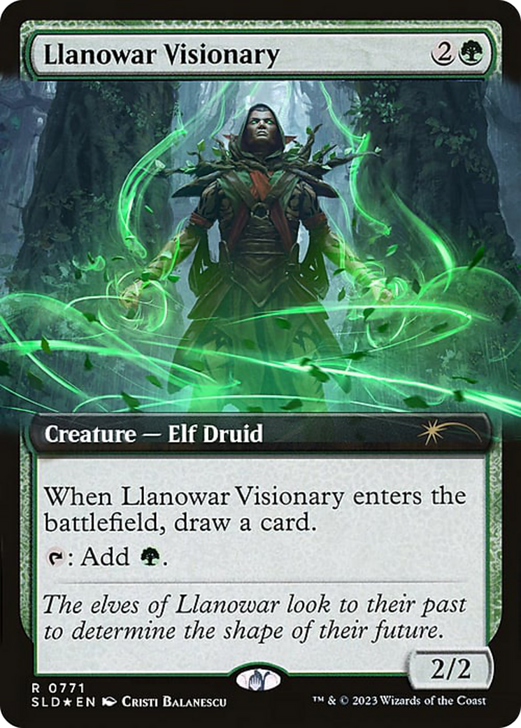 Llanowar Visionary (Extended Art) [Secret Lair Drop]: (Extended Art) Foil