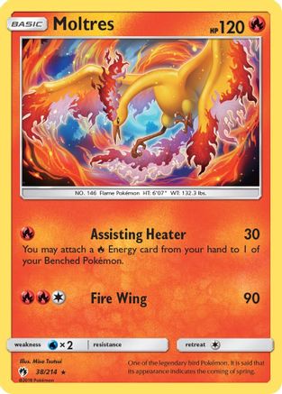 Moltres 038 [SM  Lost Thunder]  - Reverse Holofoil