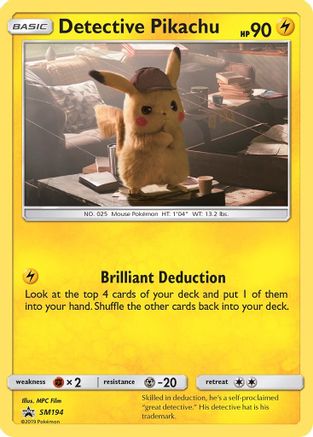 Detective Pikachu - SM194 [SM Promos] - Holofoil