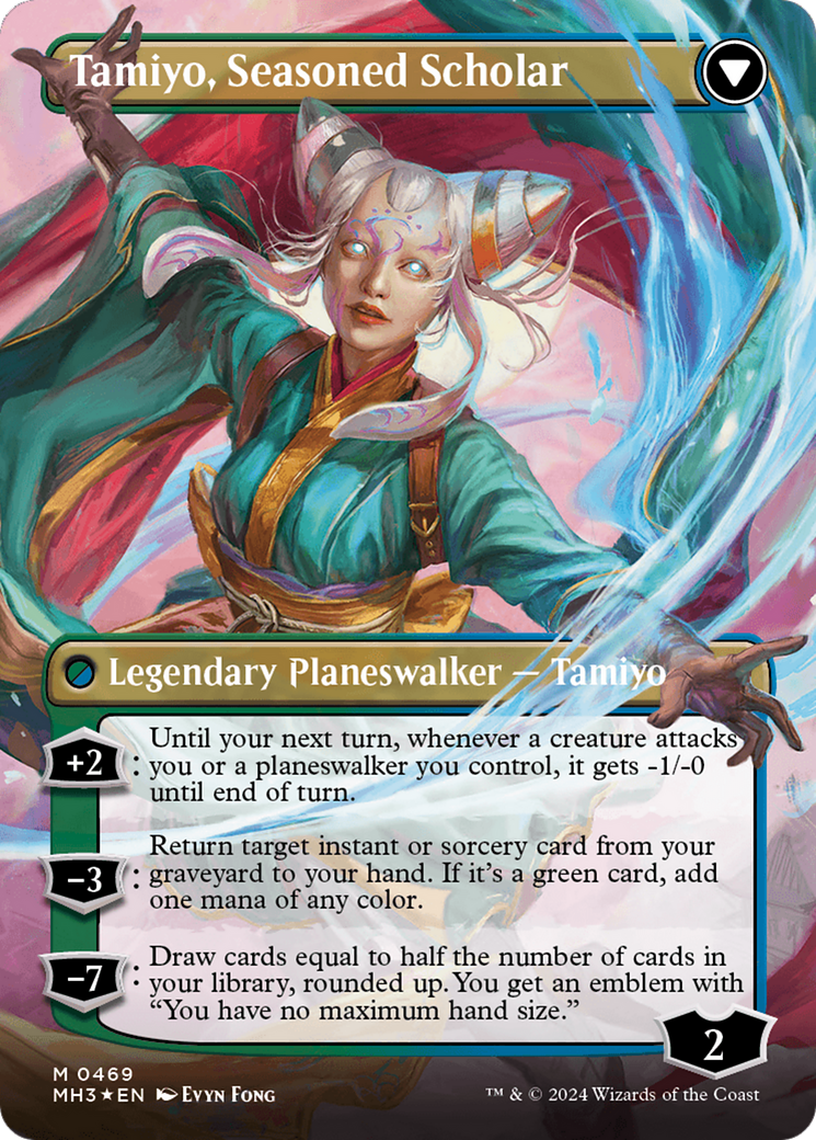 Tamiyo, Inquisitive Student // Tamiyo, Seasoned Scholar (Borderless) ( Tamiyo, Inquisitive Student // Tamiyo, Seasoned Scholar (Borderless) (