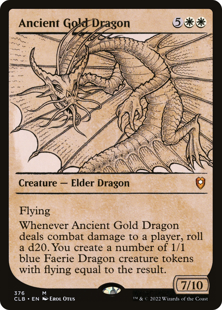 Ancient Gold Dragon (Showcase) - Commander Legends: Battle for Baldur's Gate: (Showcase)