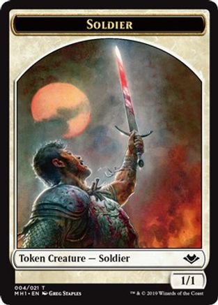 Soldier (004) // Construct (017) Double-Sided Token [Modern Horizons Tokens]