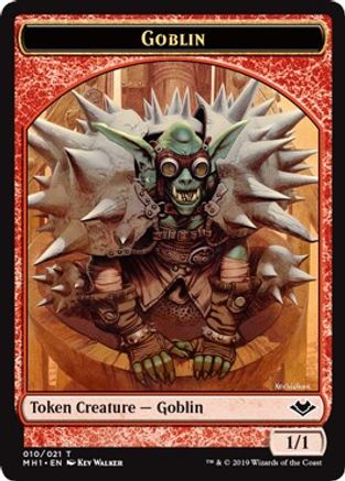 Goblin // Emblem - Wrenn and Six Double-Sided Token [Modern Horizons]