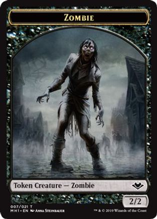 Zombie // Rhino Double-Sided Token [Modern Horizons]